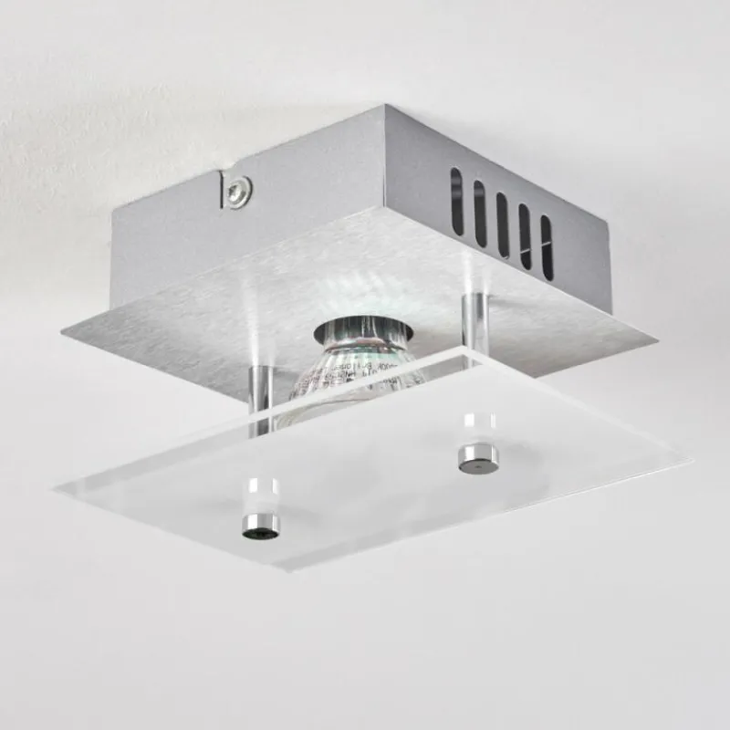hofstein Plafonnier Liestal LED Nickel mat, 1 lumière