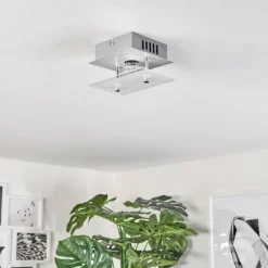 hofstein Plafonnier Liestal LED Nickel mat, 1 lumière