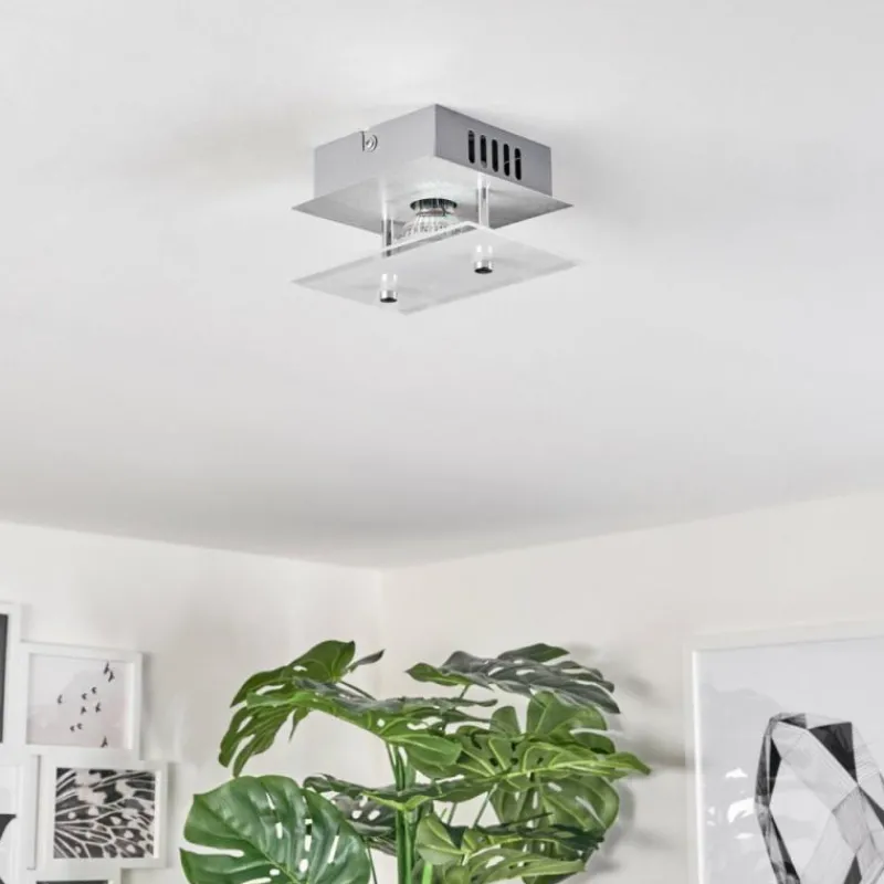 hofstein Plafonnier Liestal LED Nickel mat, 1 lumière