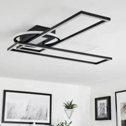 hofstein Plafonnier Lillavois LED Noir, 1 lumière, Télécommandes