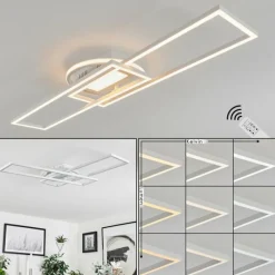 hofstein Plafonnier Lillavois LED Blanc, 1 lumière, Télécommandes