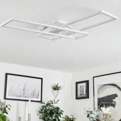 hofstein Plafonnier Lillavois LED Blanc, 1 lumière, Télécommandes