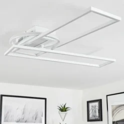 hofstein Plafonnier Lillavois LED Blanc, 1 lumière, Télécommandes