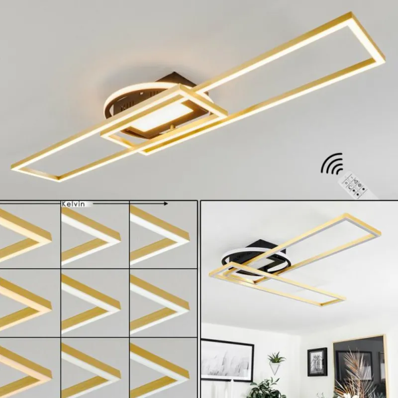 hofstein Plafonnier Lillavois LED Noir, 1 lumière, Télécommandes