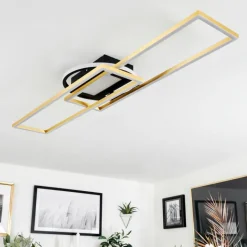 hofstein Plafonnier Lillavois LED Noir, 1 lumière, Télécommandes