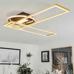 hofstein Plafonnier Lillavois LED Noir, 1 lumière, Télécommandes