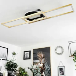 hofstein Plafonnier Lillavois LED Noir, 1 lumière, Télécommandes