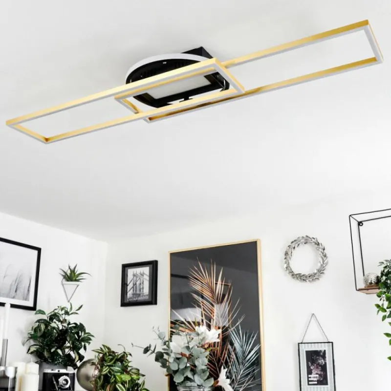 hofstein Plafonnier Lillavois LED Noir, 1 lumière, Télécommandes