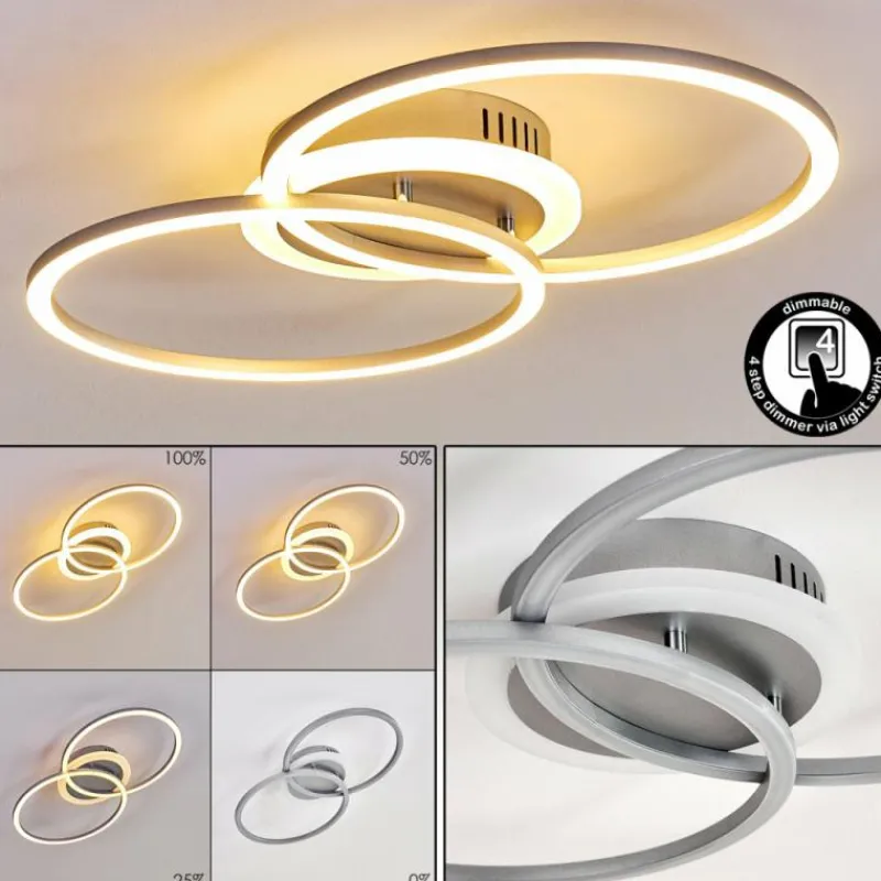 hofstein Plafonnier Lithgow LED Argenté, 1 lumière