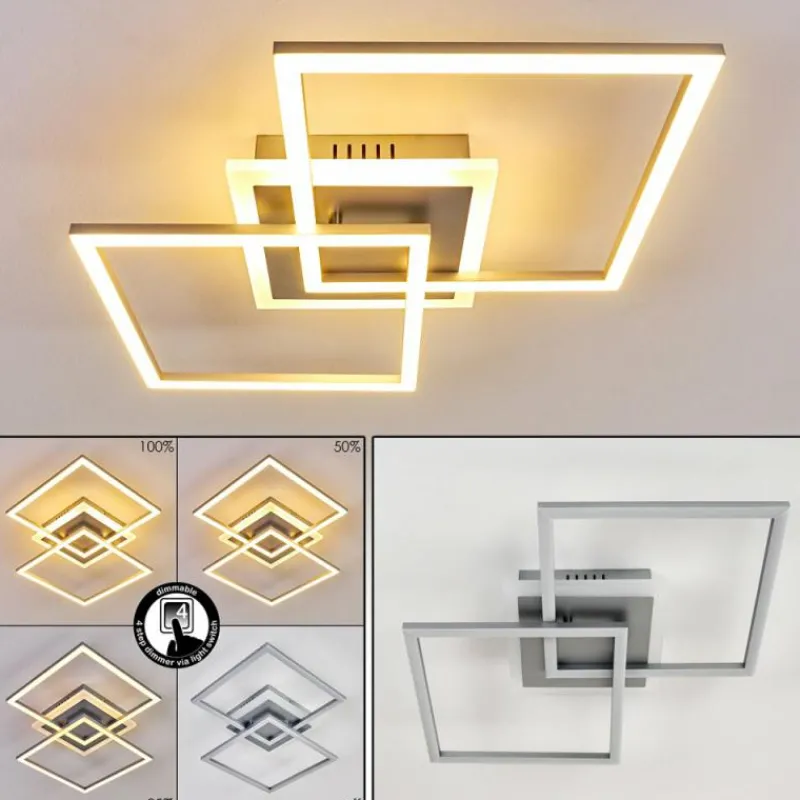 hofstein Plafonnier Lithgow LED Argenté, 1 lumière