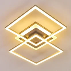 hofstein Plafonnier Lithgow LED Argenté, 1 lumière