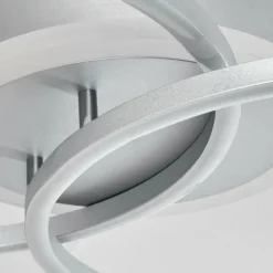 hofstein Plafonnier Lithgow LED Argenté, 2 lumières, Télécommandes, Changeur de couleurs