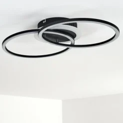 hofstein Plafonnier Lithgow LED Noir, 1 lumière