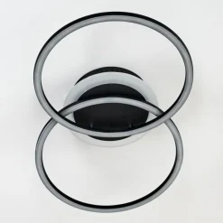 hofstein Plafonnier Lithgow LED Noir, 1 lumière