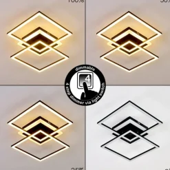 hofstein Plafonnier Lithgow LED Noir, 1 lumière