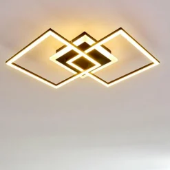 hofstein Plafonnier Lithgow LED Noir, 1 lumière