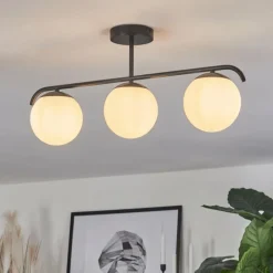 hofstein Plafonnier Litoral Noir, 3 lumières