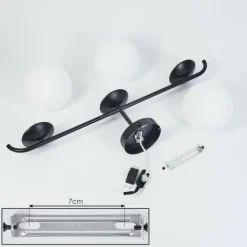 hofstein Plafonnier Litoral Noir, 3 lumières