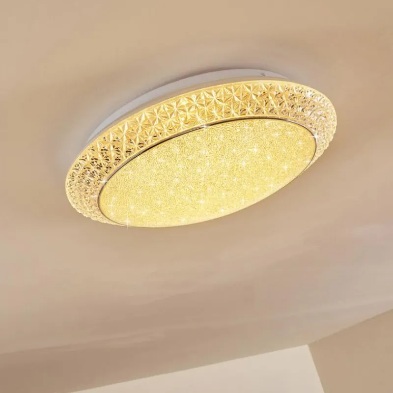 hofstein Plafonnier Litto LED Blanc, 1 lumière, Télécommandes