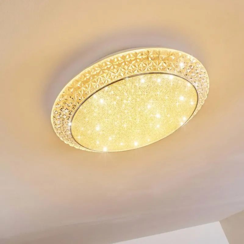 hofstein Plafonnier Litto LED Blanc, 1 lumière, Télécommandes