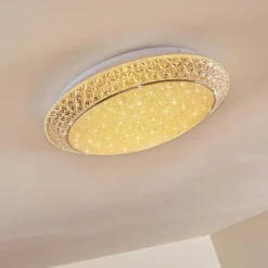 hofstein Plafonnier Litto LED Blanc, 1 lumière, Télécommandes