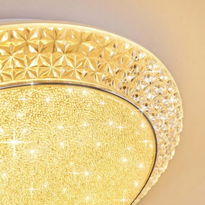 hofstein Plafonnier Litto LED Blanc, 1 lumière, Télécommandes