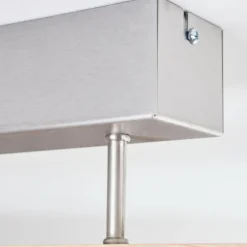 Lampes En Bois-hofstein Plafonnier Llevallol LED Écru, Nickel mat, 1 lumière