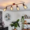 Lampes Vintages & Rétros-hofstein Plafonnier Loedingen Bois foncé, Noir, 4 lumières