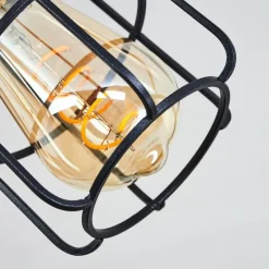 Lampes Vintages & Rétros-hofstein Plafonnier Loedingen Bois foncé, Noir, 4 lumières