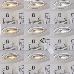 hofstein Plafonnier Loftheim LED Chrome, Nickel mat, 1 lumière