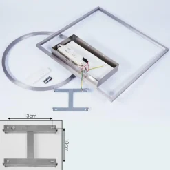 hofstein Plafonnier Loftheim LED Chrome, Nickel mat, 1 lumière