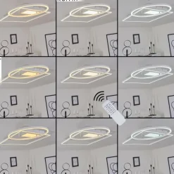 hofstein Plafonnier Loftheim LED Chrome, Blanc, 1 lumière