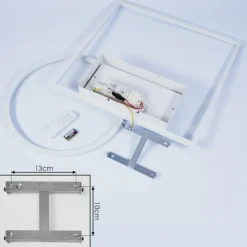 hofstein Plafonnier Loftheim LED Chrome, Blanc, 1 lumière