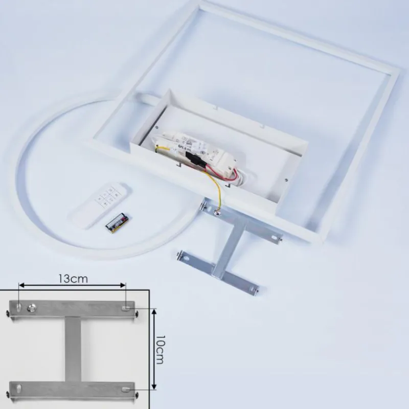 hofstein Plafonnier Loftheim LED Chrome, Blanc, 1 lumière