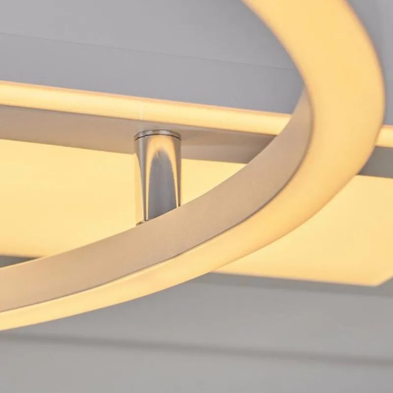 hofstein Plafonnier Loftheim LED Chrome, Blanc, 1 lumière