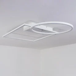 hofstein Plafonnier Loftheim LED Chrome, Blanc, 1 lumière