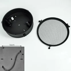 hofstein Plafonnier Lofthus Noir, 1 lumière