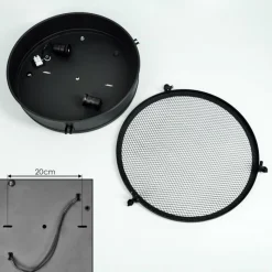 hofstein Plafonnier Lofthus Noir, 2 lumières