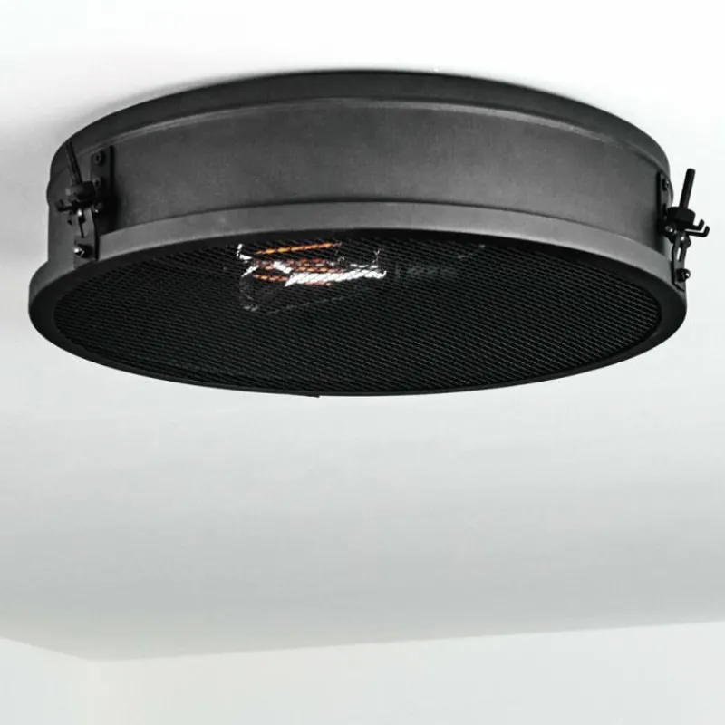 hofstein Plafonnier Lofthus Noir, 2 lumières