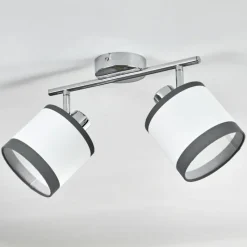Lampes En Tissu-hofstein Plafonnier Lohobe Chrome, 2 lumières