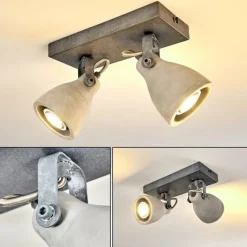 hofstein Plafonnier Lomma Gris, 2 lumières* Spots Et Projecteurs