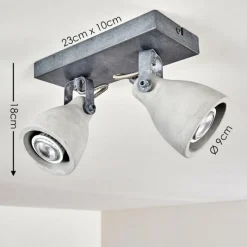 hofstein Plafonnier Lomma Gris, 2 lumières* Spots Et Projecteurs