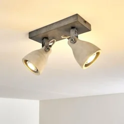 hofstein Plafonnier Lomma Gris, 2 lumières* Spots Et Projecteurs
