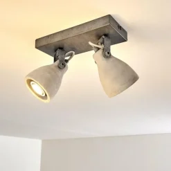 hofstein Plafonnier Lomma Gris, 2 lumières* Spots Et Projecteurs