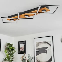 Luminaires Scandinaves-hofstein Plafonnier Lomnion LED Écru, Noir, 1 lumière