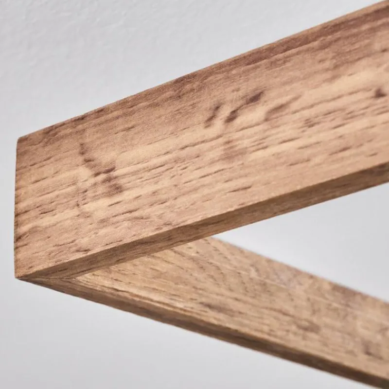 hofstein Plafonnier Longvic LED Brun, Couleur bois, Noir, 1 lumière