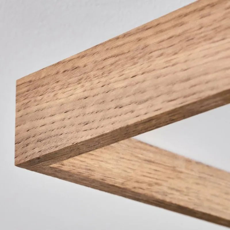 hofstein Plafonnier Longvic LED Brun, Couleur bois, Noir, 1 lumière