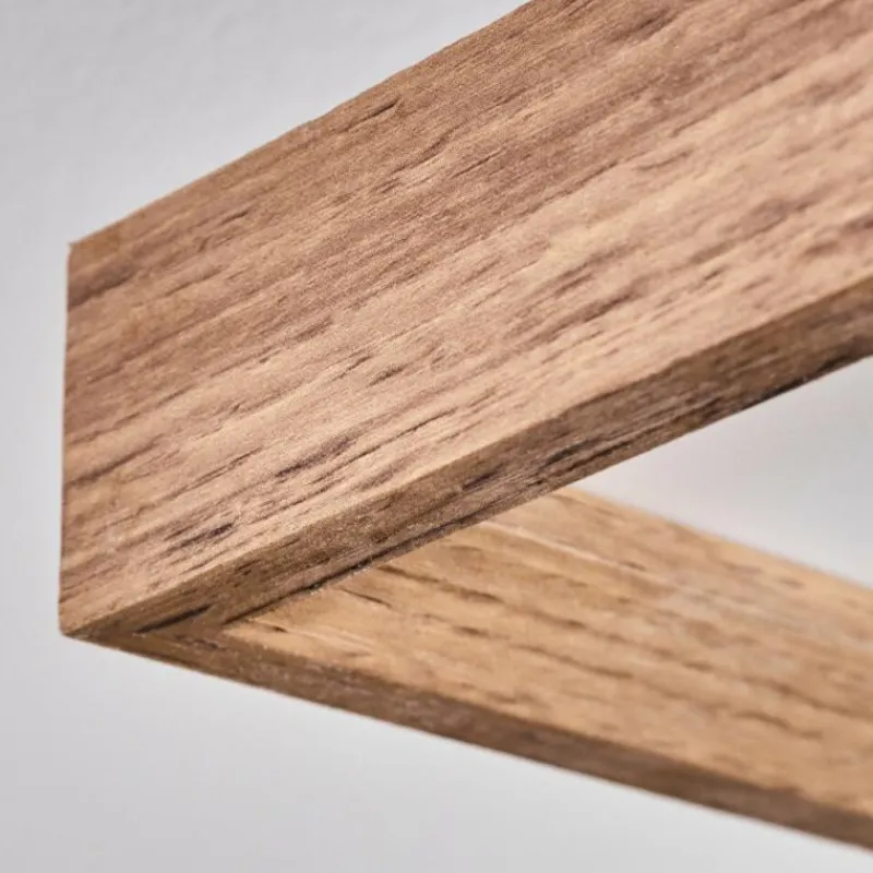 hofstein Plafonnier Longvic LED Couleur bois, Noir, 1 lumière