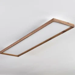 hofstein Plafonnier Longvic LED Couleur bois, Noir, 1 lumière