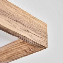 hofstein Plafonnier Longvic LED Couleur bois, Noir, 1 lumière, Télécommandes